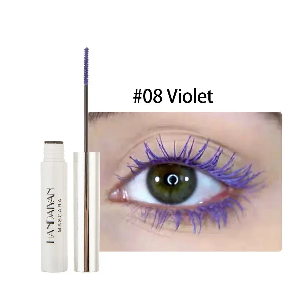 12 Color Mascara Waterproof Fast Dry Eyelashes Curls Extension Make-Up Eyelashes Blue Red Purple Black White Gold Ink Mascara