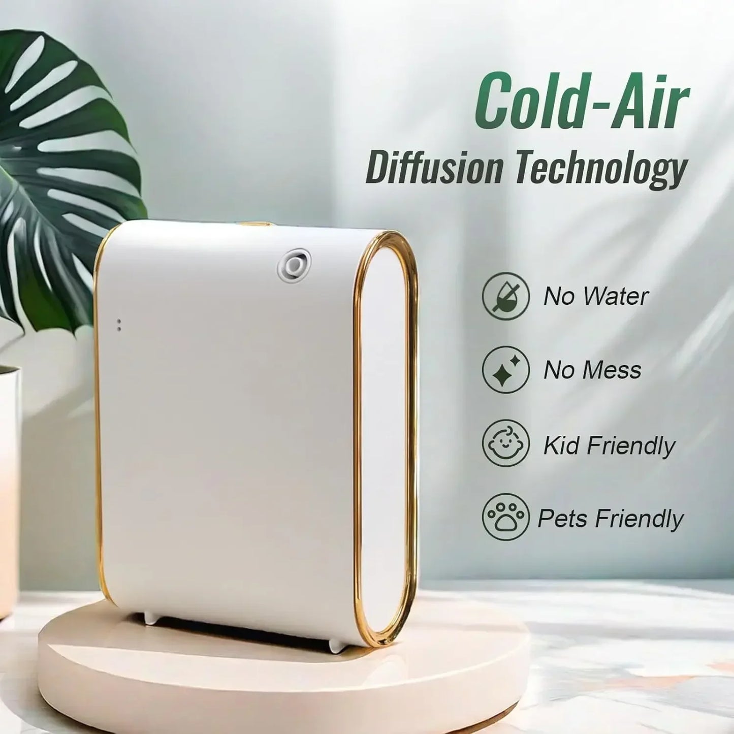 Bluetooth Waterless Fragrance Diffuser Smart Machine for Home Essential Oil Diffuser 1500 Sq Ft Coverage Scent Air Diffuser