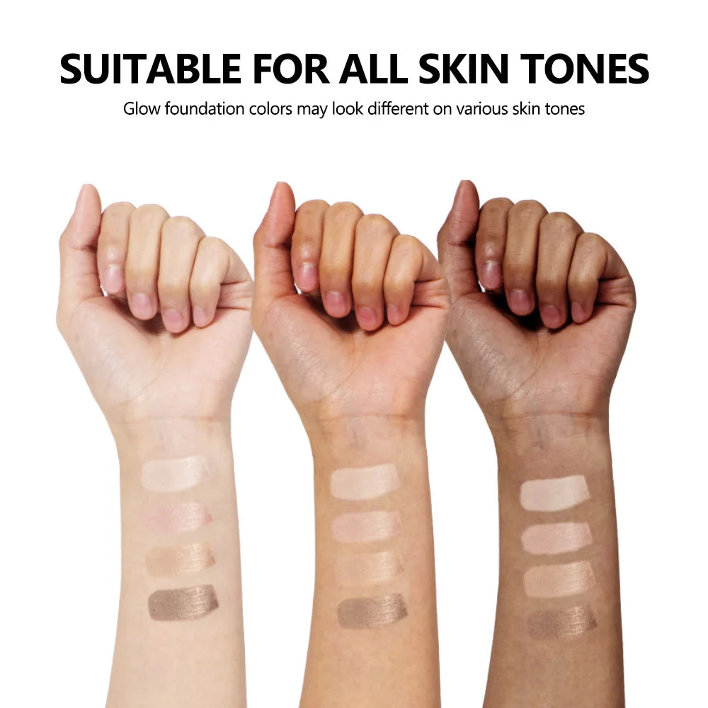 Glow Liquid Foundation Facial Bare Makeup Ultra Light Liquid Foundation Concealer Long Lasting Makeup And ContOuring Highlighter
