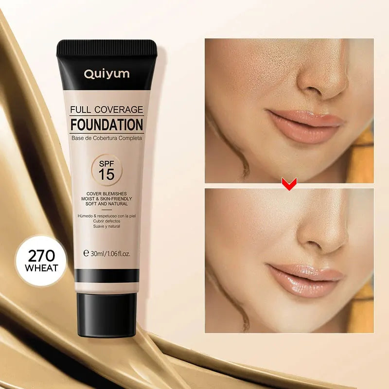 Fully Covered Liquid Foundation 30ml Covers Facial Defects and Moisturizing Naturally and Lasts