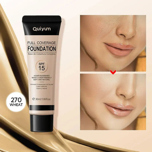 Fully Covered Liquid Foundation 30ml Covers Facial Defects and Moisturizing Naturally and Lasts