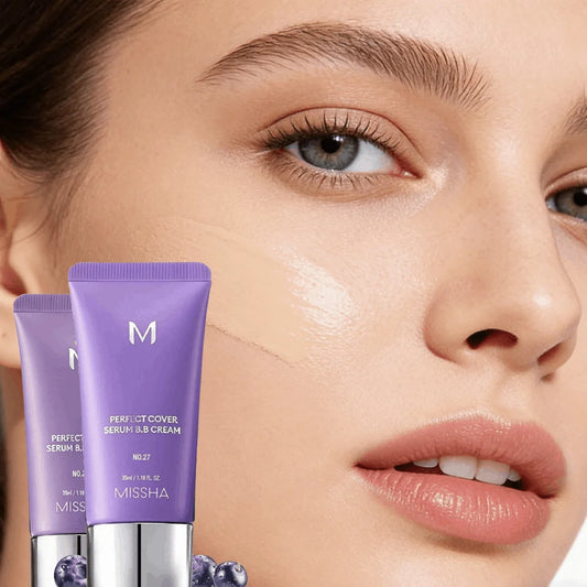 Korean MISSHA BB Cream Foundation Perfect Cover Concealer Waterproof Hyaluronic Acid Color Correcting Natural Snug Fit