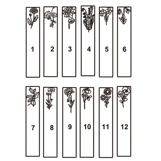 Customized Name Bookmarks Personalized Birthday Flowers Stainless Steel Bookmarks Student Jewelry Birthday Gifts For Children