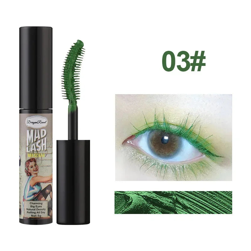 Colorful Mascara Eyelash Extension Blue Pink Green Waterproof Mascara Charming Long Lasting Curling Mascara Eye Christmas Makeup