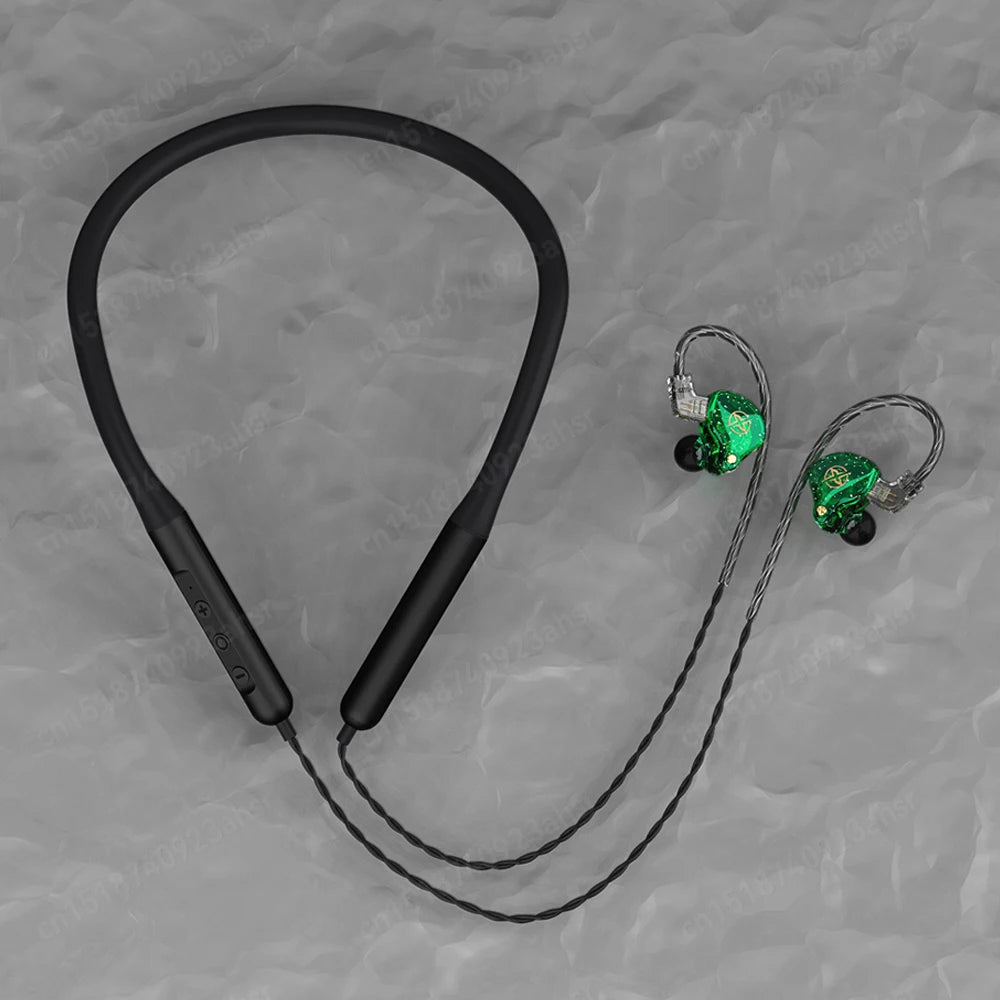 Neckband Wireless Headphones Bluetooth5.0 Stereo Earphones with Microphone Detachable Cable HiFi Bass Sports Running Earbuds