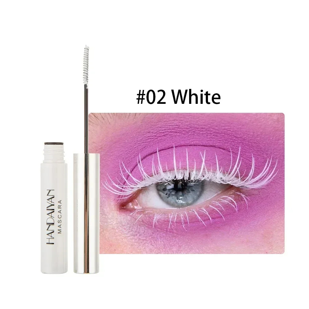 12 Color Mascara Waterproof Fast Dry Eyelashes Curls Extension Make-Up Eyelashes Blue Red Purple Black White Gold Ink Mascara