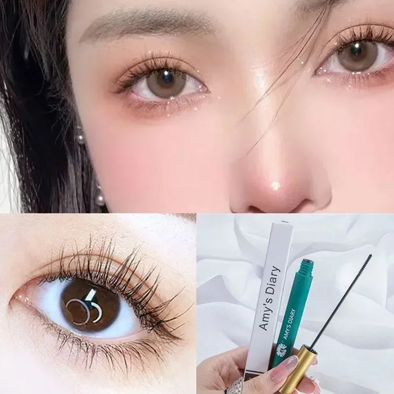 Eyelash Mascara Waterproof Non-smudge Brown Natural Curling Fine Brush Mascara Ultra-fine Mascara Curl Thick Lengthening