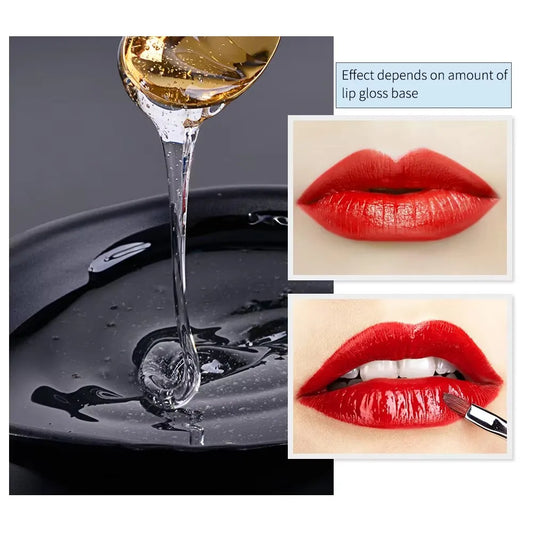 Lip Gloss DIY Kit Moisturizing Clear Lip Gloss Base Gel with Lipgloss Tube Pigment Powder Glitter Flavor Essence Flavoring