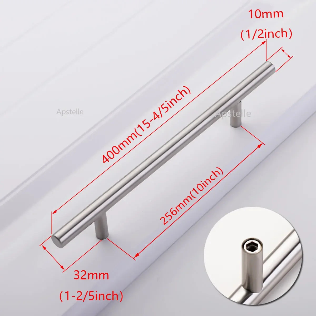 Apstelle Black Golden Cupboard Handle Brushed Stainless Steel Kitchen Cabinet Door Knob Furniture Drawer Pulls Bar Handle