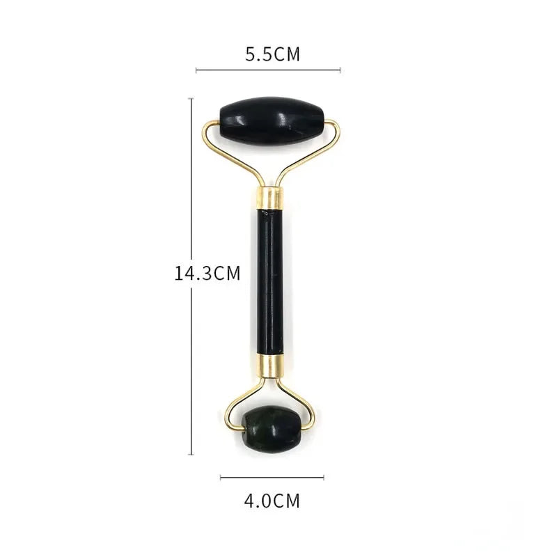 Obsidian Jade Roller Massager Gouache Scraper For Face Facial Skin Care Tools Natural Body Back Beauty Lifting Massagers Rollers