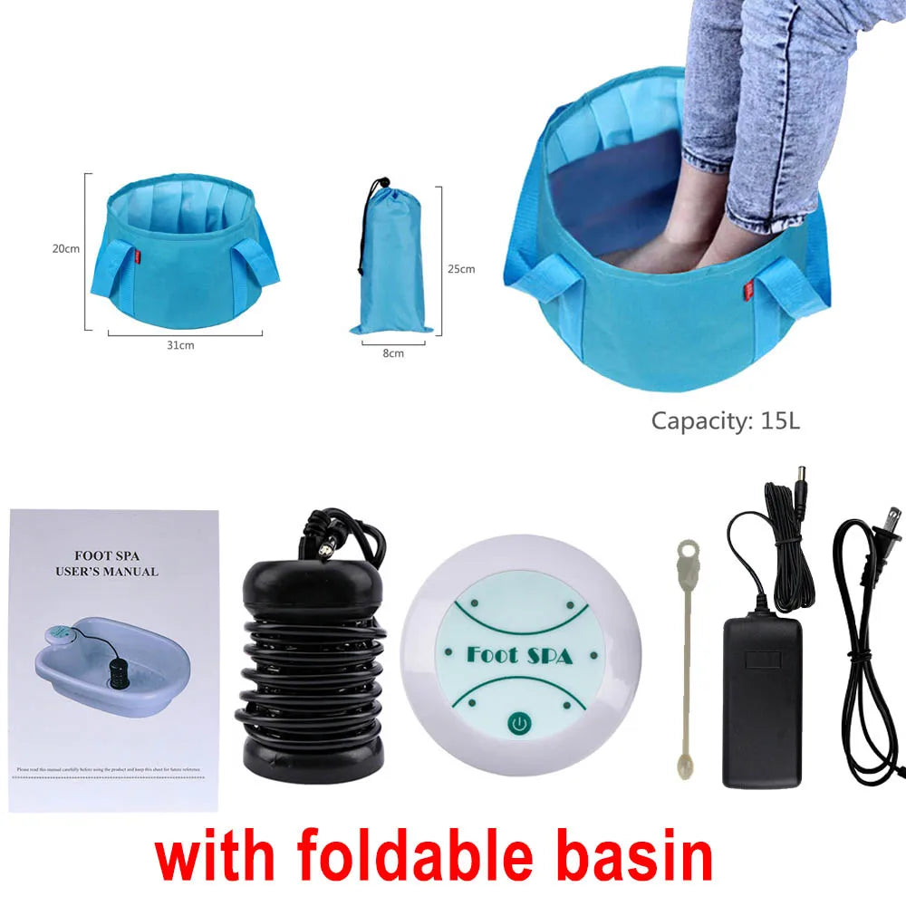 Ionic Detoxing Foot Detox Machine Electric Foot Spa Massage Device Leg Massager Massageador Arrays Aqua Basin Health Care Relax