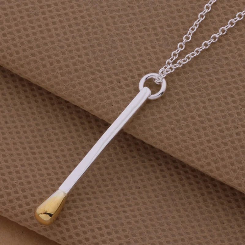 925 Sterling silver Necklace Matches Pendant High Quality  Fashion Jewelry For Women Exquisite Wedding Party Gift