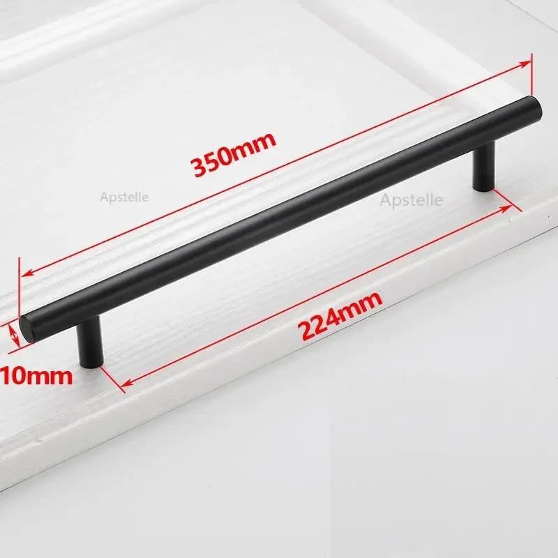 Apstelle Black Golden Cupboard Handle Brushed Stainless Steel Kitchen Cabinet Door Knob Furniture Drawer Pulls Bar Handle