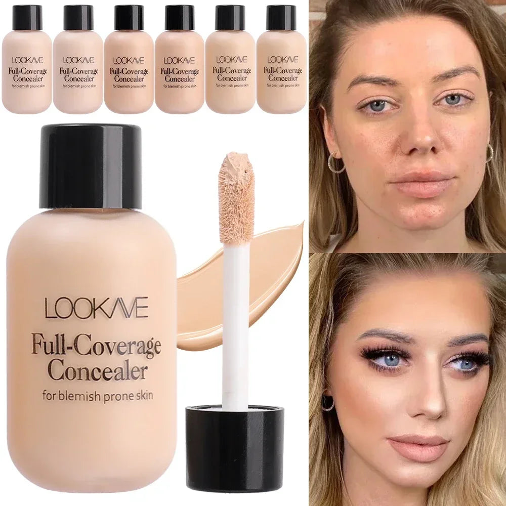 Concealer Cream Full Coverage Acne Dark Circles Concealer Waterproof Matte Oil Control Lasting Liquid Foundation Facial Makeup