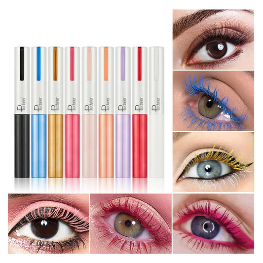 5D Silk Fiber Mascara Lash Color Mascara Waterproof 9 Colors 3D Mascara Eyelash Extension Thick Lengthening Eye Lashes Cosmetics