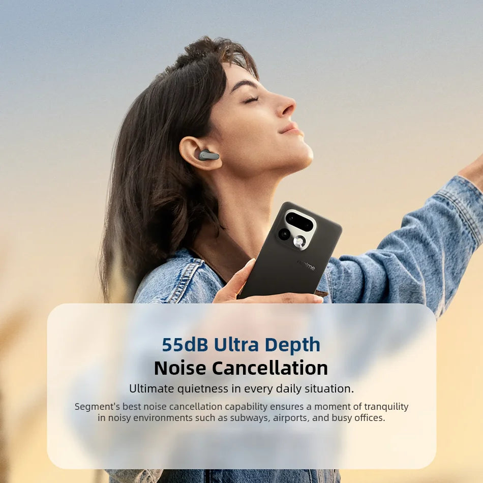 realme Buds Air 8 55dB Ultra Depth Noise Cancellation Global Version True Wireless Earphone Bluetooth 5.4 Earbuds LHDC 5.0 IP55