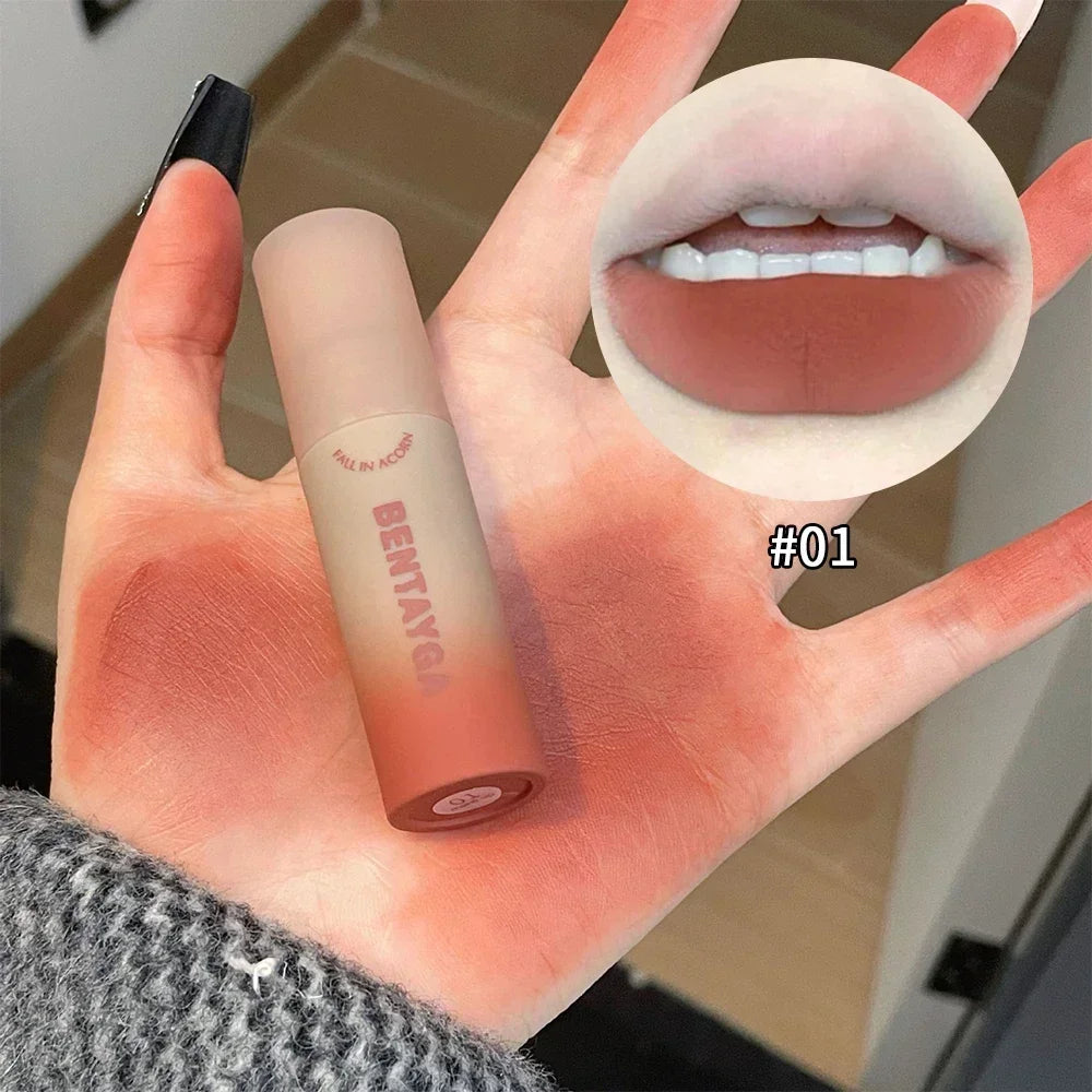 6 Colors Matte Lip Gloss Waterproof Easy To Wear Velvet Rose Red Brown Lip Mud Nude Lasting Liquid Lipstick Lips Makeup Cosmetic