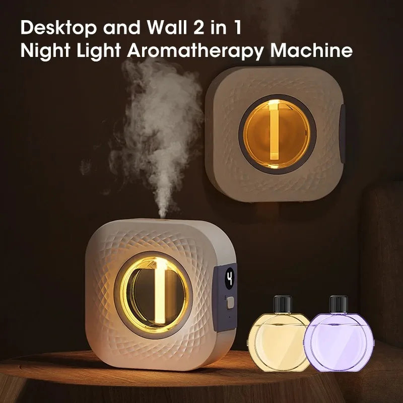 Mini Aromatherapy Machine Air Purifying Diffuser Fragrance Humidifier Machine Small Wall-mounted Air Purifier HiltonLavender Oil