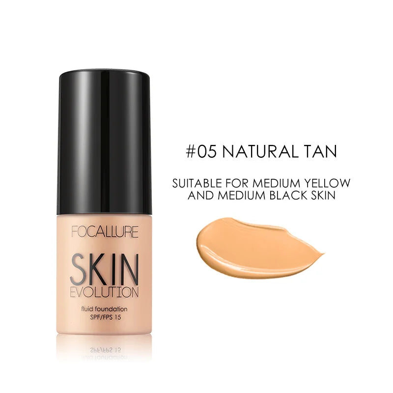 FOCALLURE Face Liquid Foundation Oil Control Moisturizer Full Coverage Concealer Matte Primer Base Cream Foundation Makeup