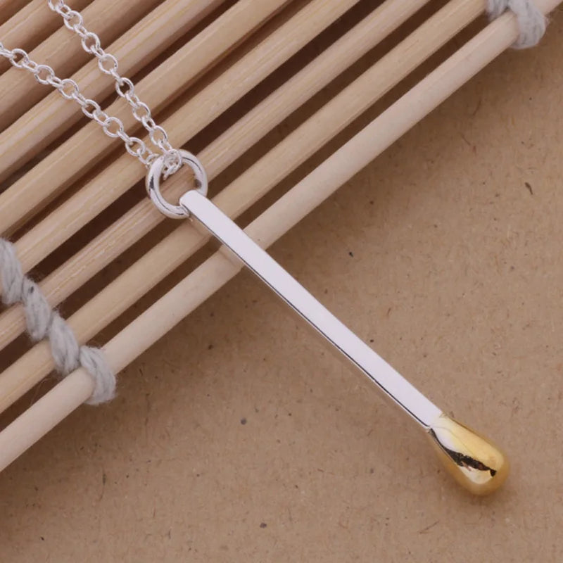 925 Sterling silver Necklace Matches Pendant High Quality  Fashion Jewelry For Women Exquisite Wedding Party Gift