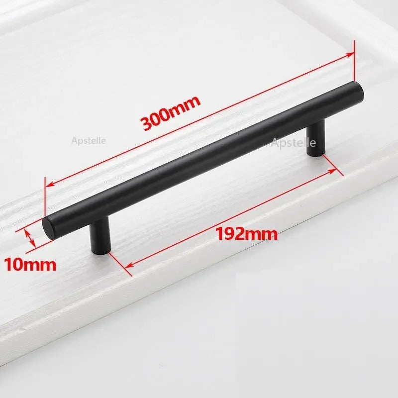 Apstelle Black Golden Cupboard Handle Brushed Stainless Steel Kitchen Cabinet Door Knob Furniture Drawer Pulls Bar Handle