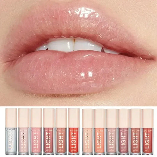 12Colors Mirror Pearl Lip Gloss Long-lasting Moisturizing Shine Glitter Lip Glaze Liquid Lipstick Women Makeup  Waterproof Glass