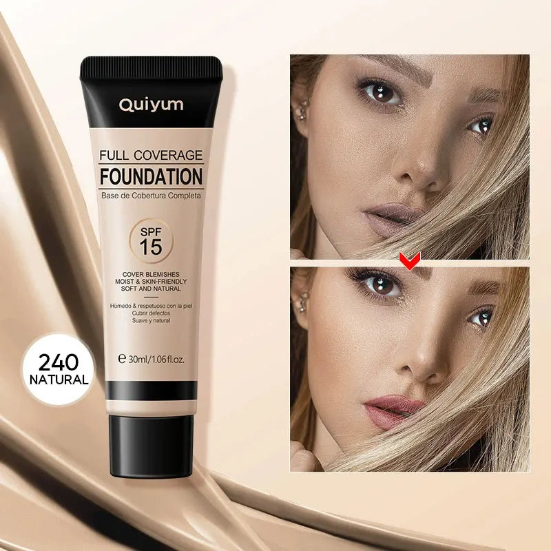 Fully Covered Liquid Foundation 30ml Covers Facial Defects and Moisturizing Naturally and Lasts