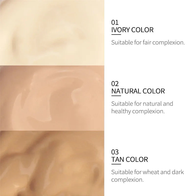 LAIKOU 30ml Liquid Foundation Waterproof Makeup High Coverage Concealer Long-lasting Cover Dark Circle Brighten Matte BB Cream