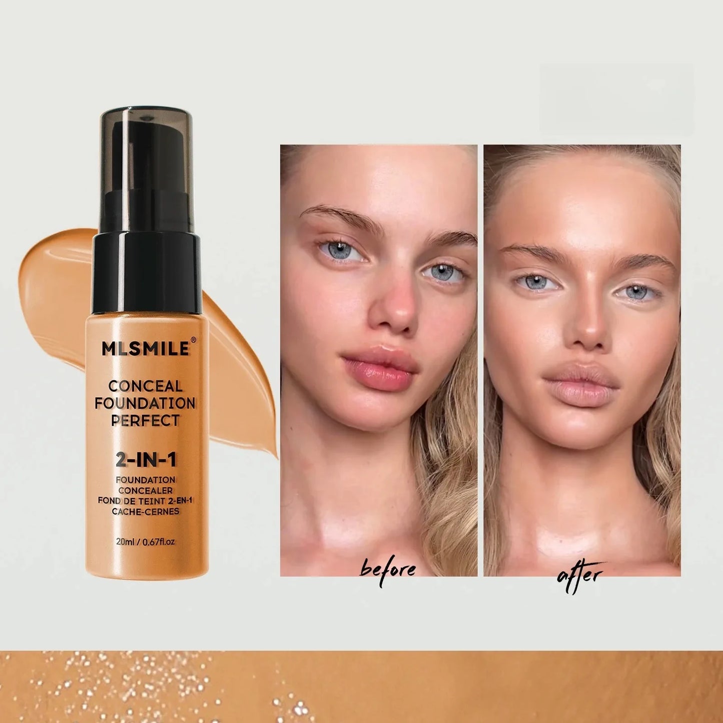 Long-lasting Foundation Oil Control Full Coverage Foundation Cream Transfer Proof and Concealing Liquid Matte Finish Daily Use
