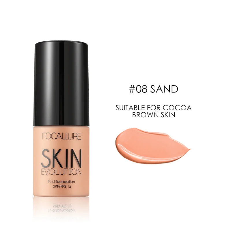FOCALLURE Face Liquid Foundation Oil Control Moisturizer Full Coverage Concealer Matte Primer Base Cream Foundation Makeup