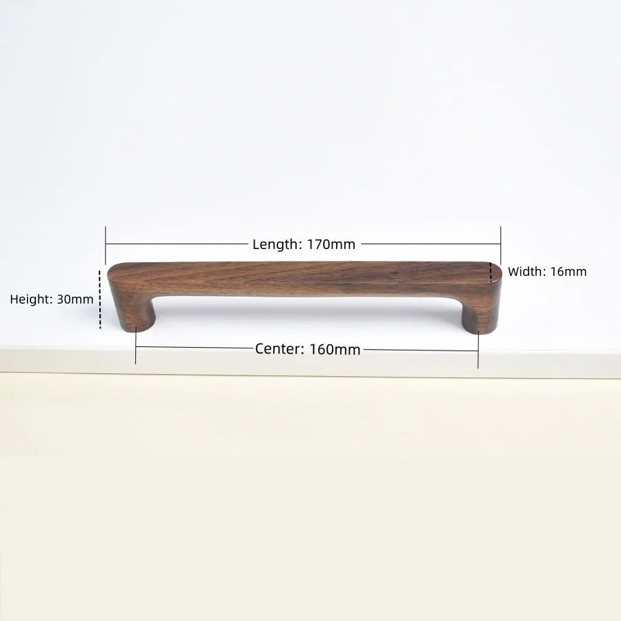 Nordic Wood Cabinet Handle Solid Wooden Kitchen Door Handle Dresser Wardrobe Knobs Cupboard Drawer Pull Furniture Handles