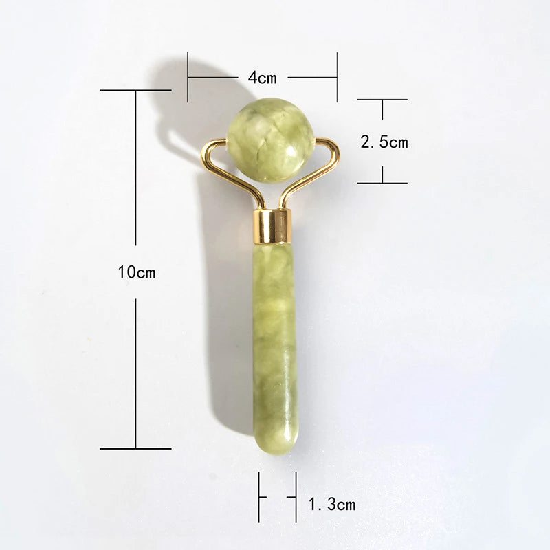 1PC Natural Jade Roller Massager Face Microniddle Roller Facial Skin Care SPA Acupuncture Massage Beauty Tool Dropshipping