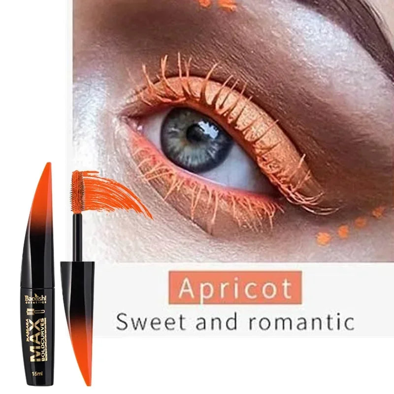 Color Mascara Waterproof Fast Dry Eyelashes Curling Lengthening Makeup Eye Lashes Blue Green Red Purple Pink Ink Mascara