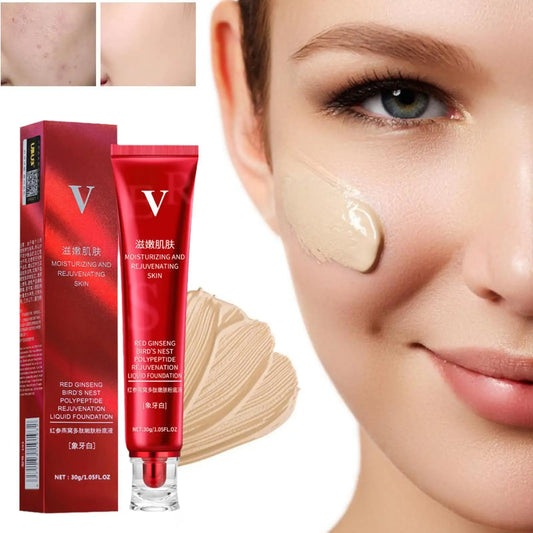 30g Upgrade Liquid Foundation Precious Luxury Herbal Extracts Concealer Oil-control Waterproof Hydrating Makeup Base Cream