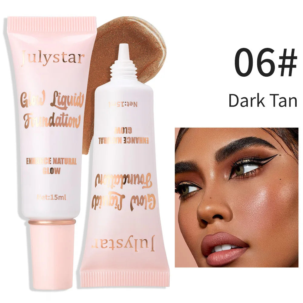 2 in 1 Liquid Foundation with Concealer and Highlighter Natural Full Coverage Long Lasting Hydrating Makeup with Luminous Finish