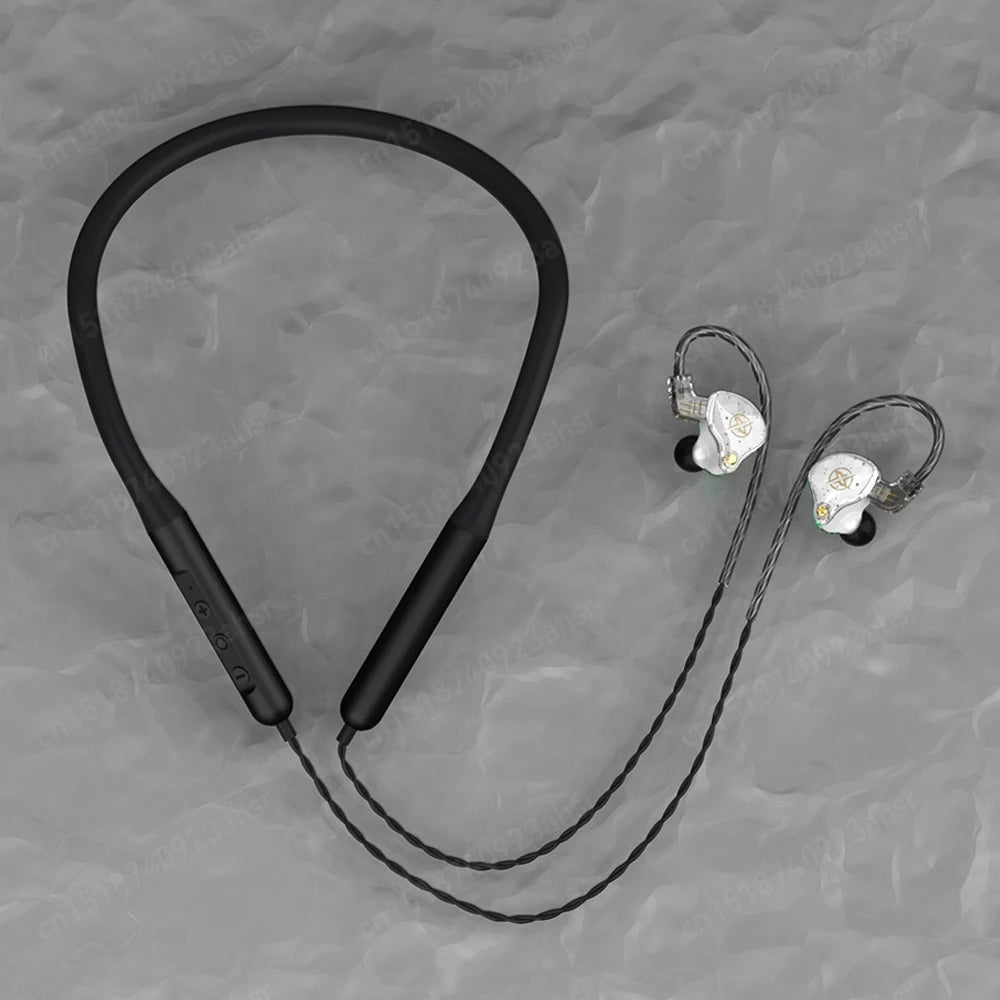Neckband Wireless Headphones Bluetooth5.0 Stereo Earphones with Microphone Detachable Cable HiFi Bass Sports Running Earbuds