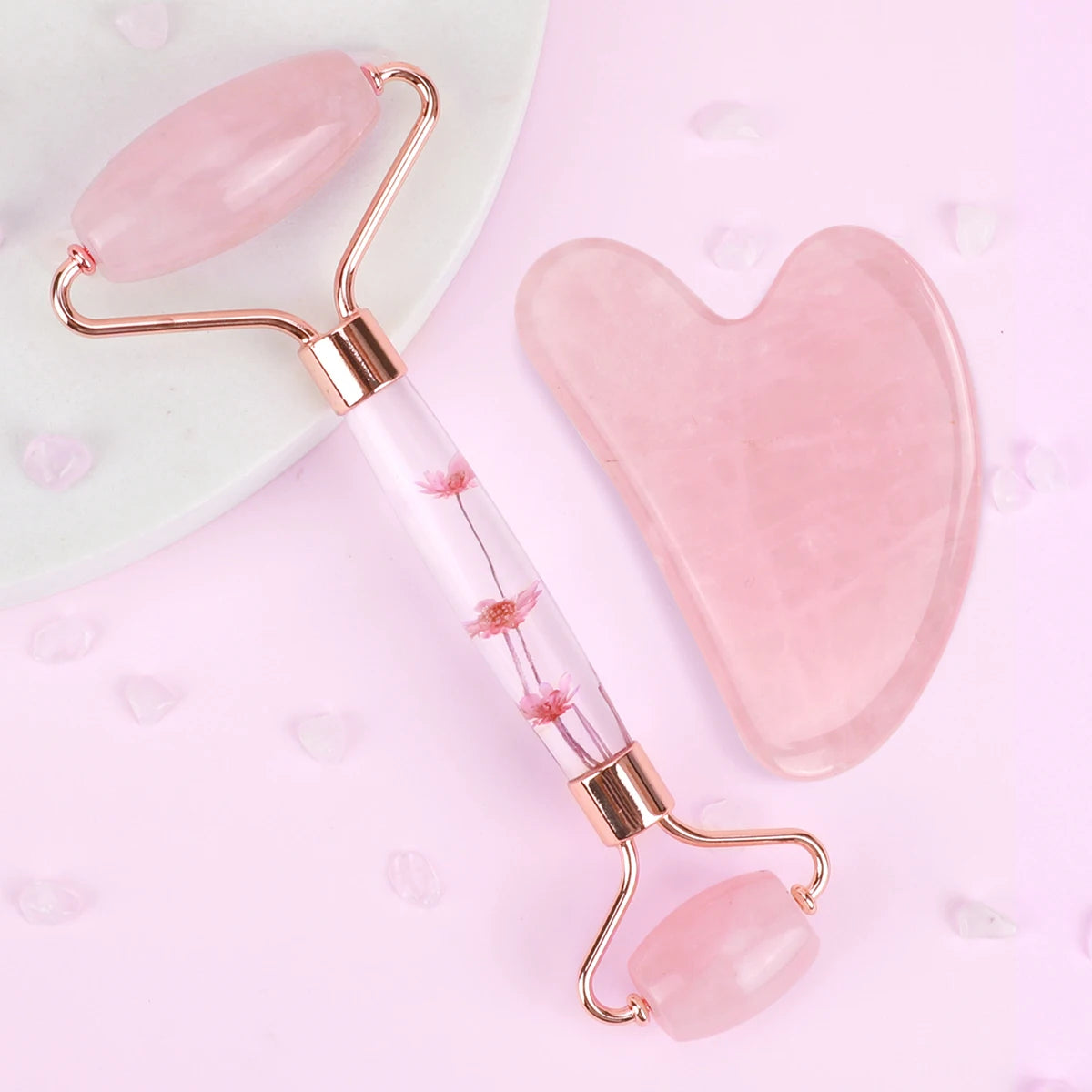 Gua Sha&Jade Roller Set Natural Jade Massager Face Neck Body Care Beauty Skin Care Tools Facial Slim Lift Scraping Relax Tools