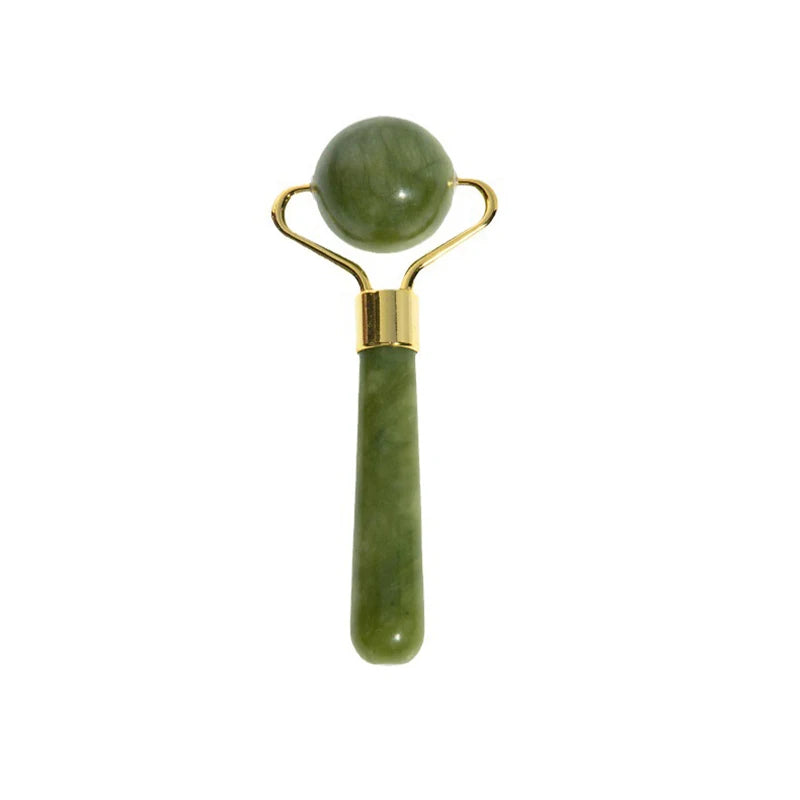 1pc Natural Jade Massager Round Ball Roller Manual Facial Gua Sha Skin Care Eye Beauty Lifting Wrinkle Remover Massage Scraper