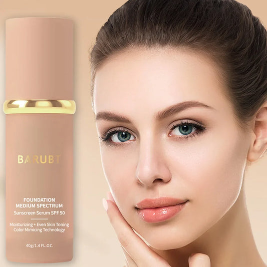 Biomimic Foundation 4 In 1 Spectrums FOUNDATION MEDIUM SPECTRUM Sunscreen Serum  With SPF50+ Longwearing Waterproof