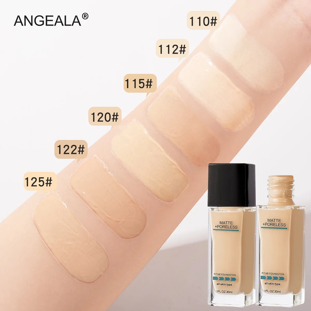 Matte Foundation 30ml Concealer Acne Mark Isolation Pump Free Liquid Foundation Cover Black Eye Circles Even Out Skin Tone