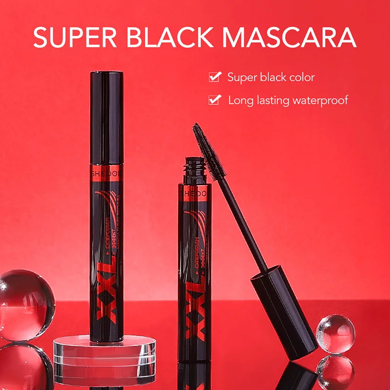 3D Mascara Waterproof Extra Volume Long -lasting Hyper-Curl Lengthening Eyelash Non-smudging Eyelashes Black Mascara Makeup
