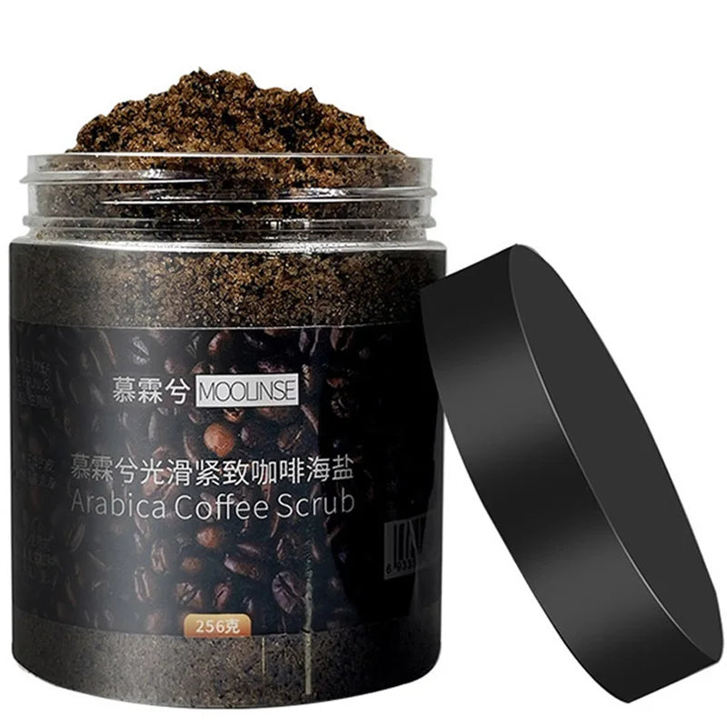Super 256g Body Arabica Coffee Scrub Brightening Smooth Exfoliating For Anti Cellulite Moisturizing Body, Face, Hand, Foot Scrub
