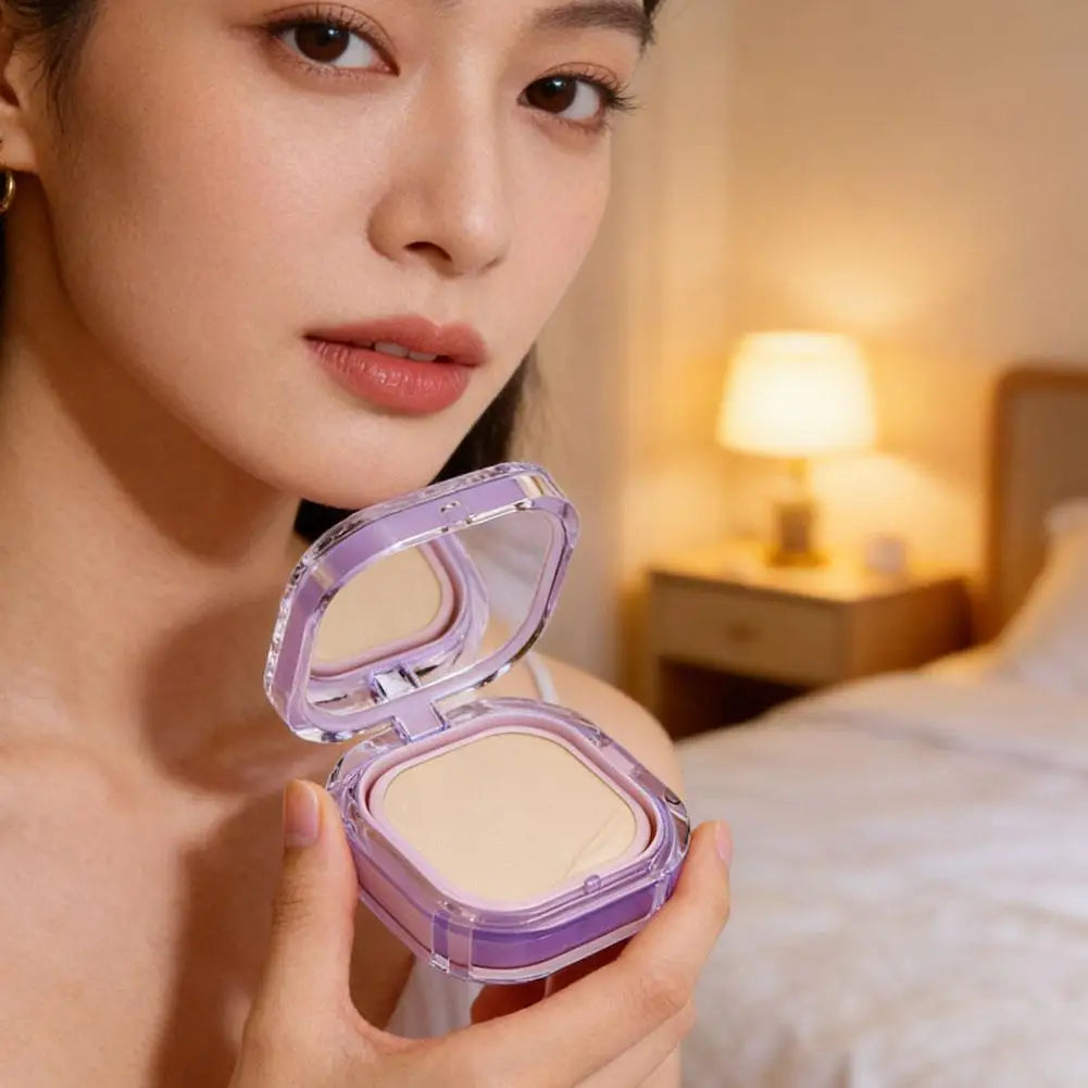 Purple Girl Liquid Liquid Foundation With Air Cushion, Face Lock Makeup CC Cream, Lasting Waterproof Foundation For All Skin