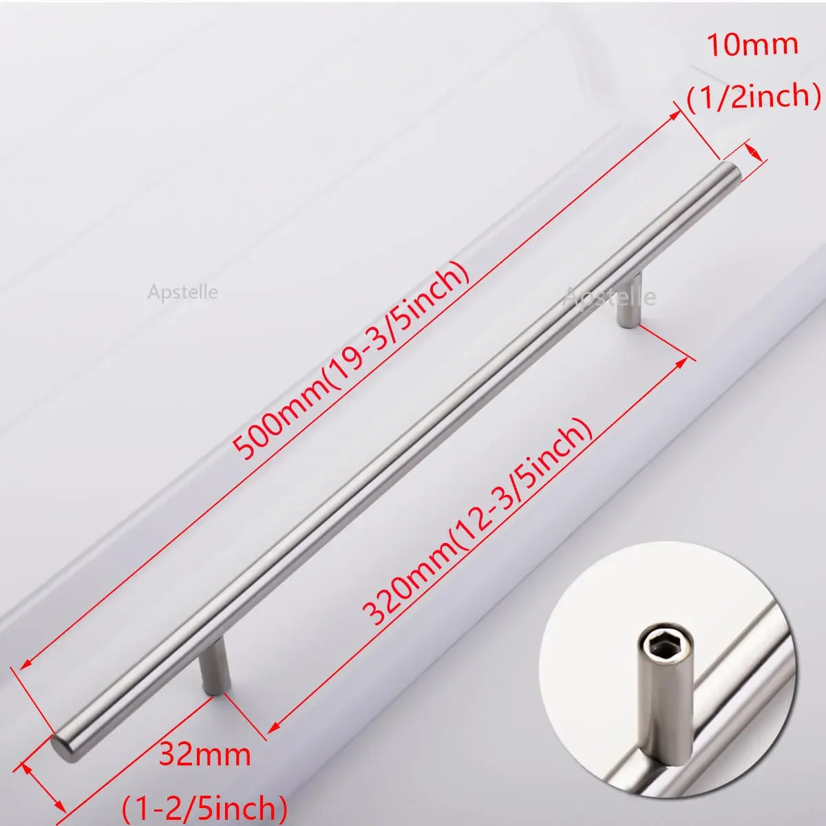 Apstelle Black Golden Cupboard Handle Brushed Stainless Steel Kitchen Cabinet Door Knob Furniture Drawer Pulls Bar Handle