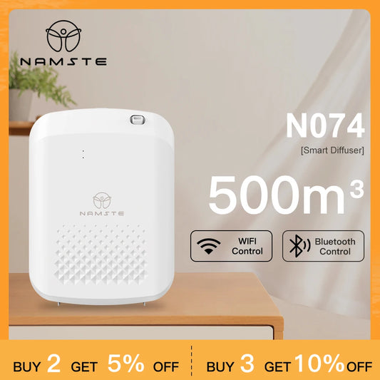 NAMSTE Smart Aroma Diffuser Hotels professional Fragrance Diffuser 1000m³  Large Room Aroma Machine With Fan Bluetooth Control