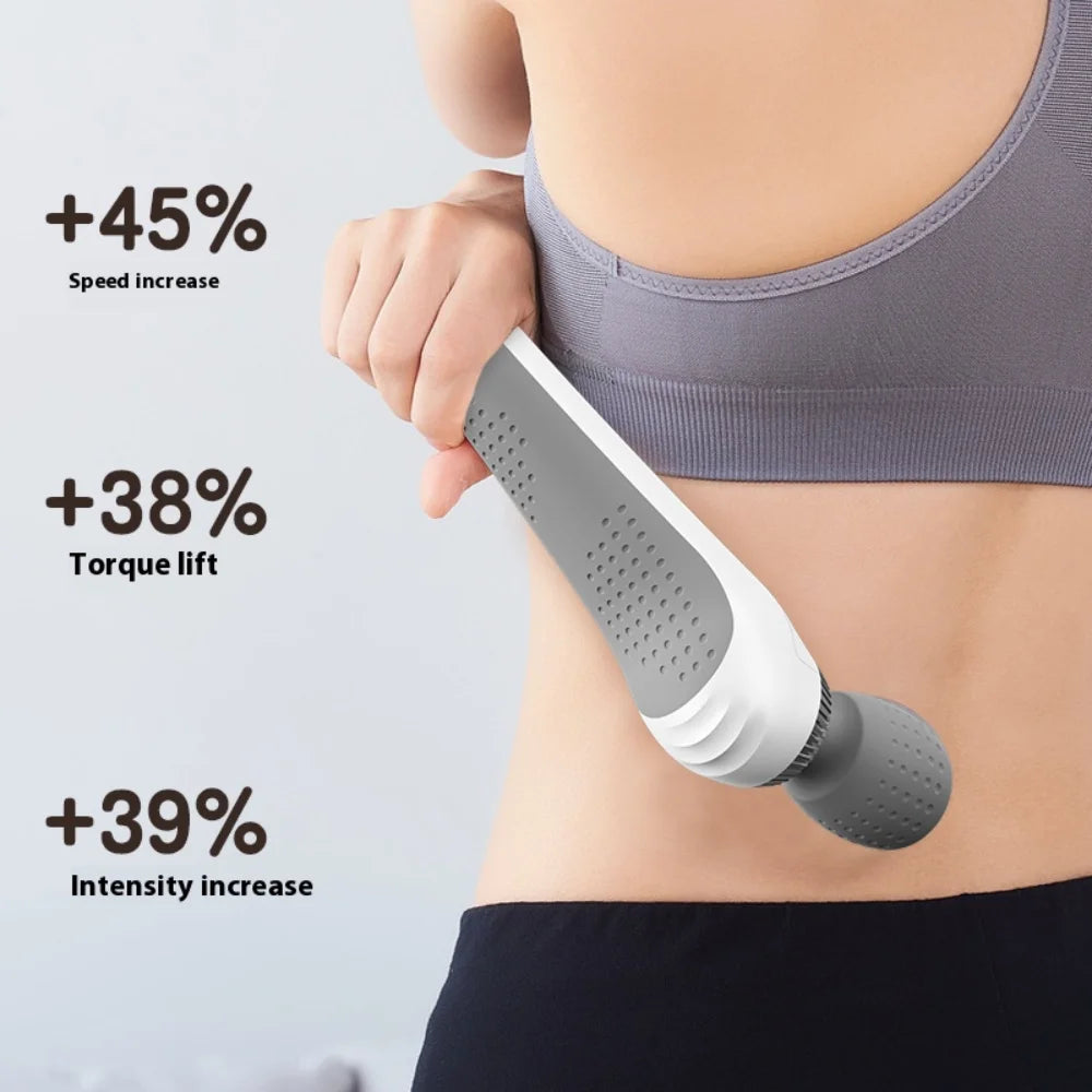 Deep Tissue Massage Gun USB Rechargeable Portable Full Body Muscle Massage 5-speed Adjustable Fascia Gun Pink and Black