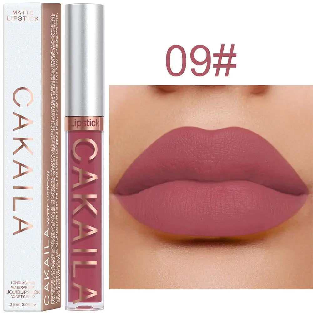 CAKAILA Nude Liquid Lipstick Set Velvet Matte Lip Gloss Sexy Red Lipstick Nude Women Long Lasting Waterproof Lipstick Cosmetic