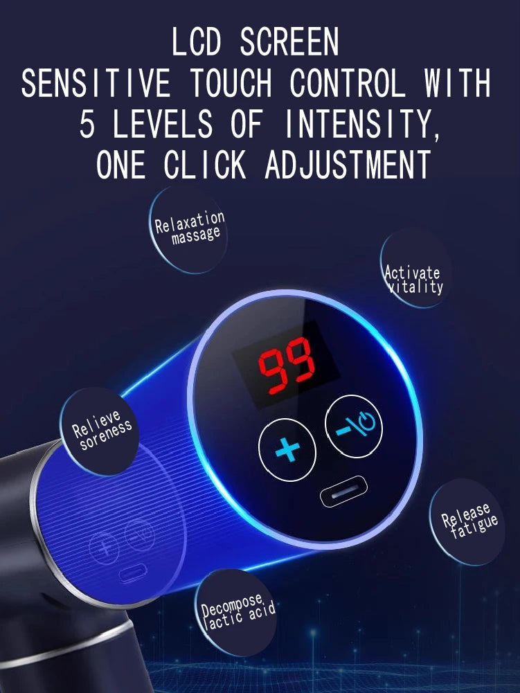 Original Lenovo Professional Grade Fascia Gun N2 N3 Series Muscle Relaxation Massager LED Touch Screen 6-8Massage Head Gifts