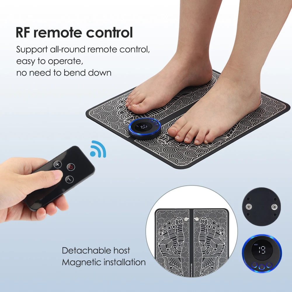 EMS Electric Foot Massager Mat 8 Modes Relieve Pain Muscle Stimulator Blood Circulation vibration Foot Massage Machine Feet SPA