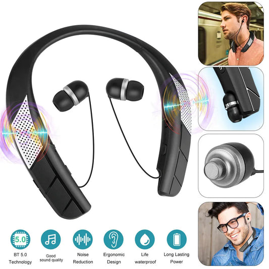 LZ-6 Wireless Earphone Bluetooth 5.0 Neckband Headset Earbuds With Speaker Headphone Waterproof Sport Headset With Microphone